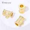 18K Gold Plated Pendant Bail Connectors For Jewelry,Brass Bail Beads Spacer,DIY Necklace Making Accessories,Tube Bail Beads