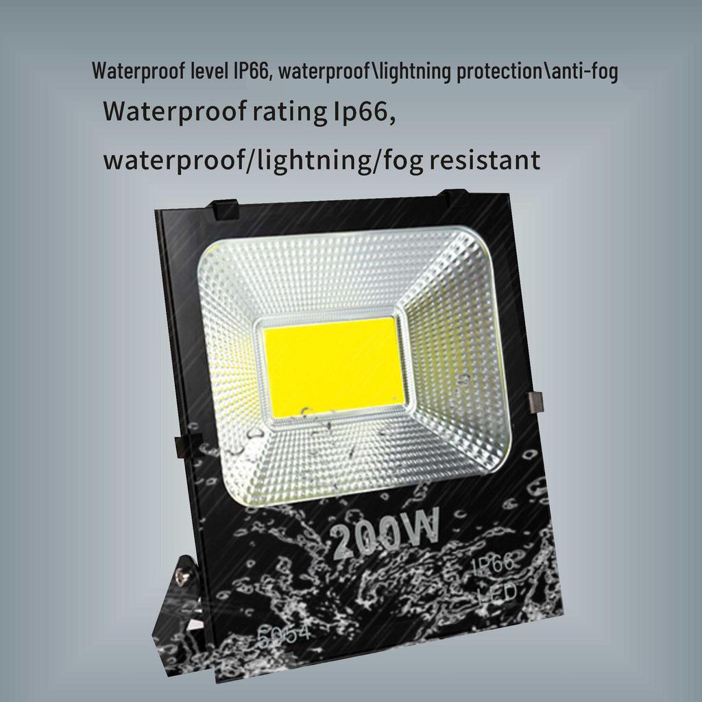 High-Power Black King Kong Outdoor LED Floodlight for Construction, Waterproof, Suitable for Basketball Courts