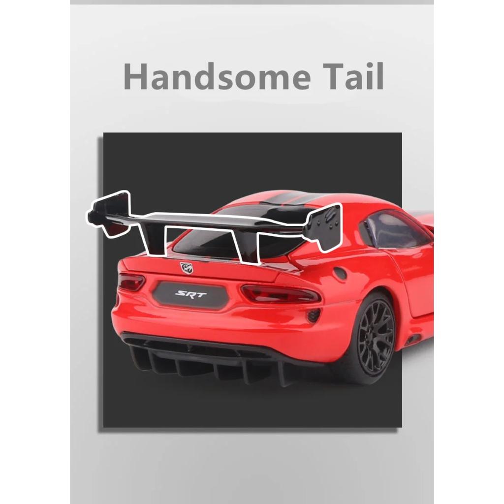 1/32 Dodge Viper ACR SRT Alloy Sports Car Model Diecasts Metal Toy Vehicles Car Model Simulation Sound and Light Childrens Gifts