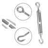 Set of 2 M5 Stainless Steel Turnbuckles, Wire Buckles, Hooks, Wire Rope Fixing Brackets, Adjustable Tension, Rust-Resistant, Durable, for Structural R