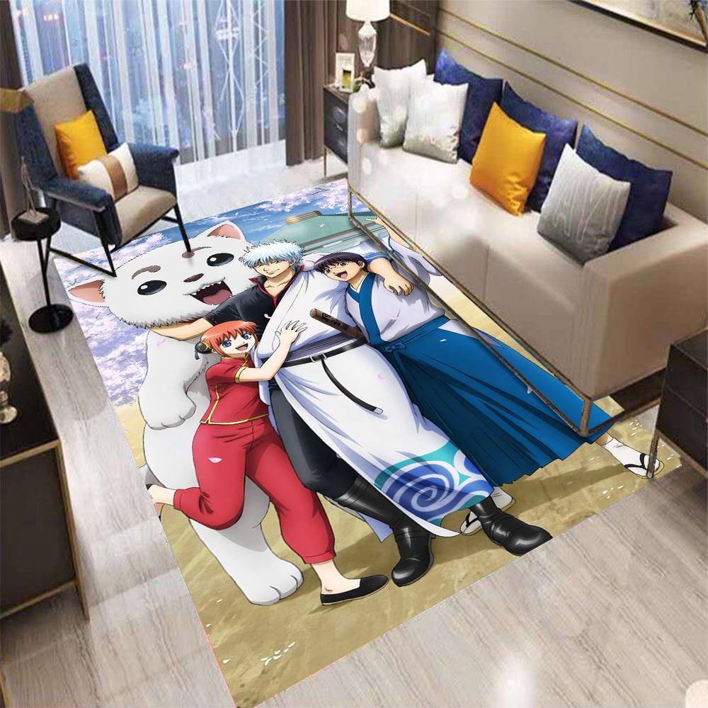 Cartoon Anime Silver Soul Carpet Rugs for Bedroom Rug Dining Room Washroom Floor Mat Living Room Decoration