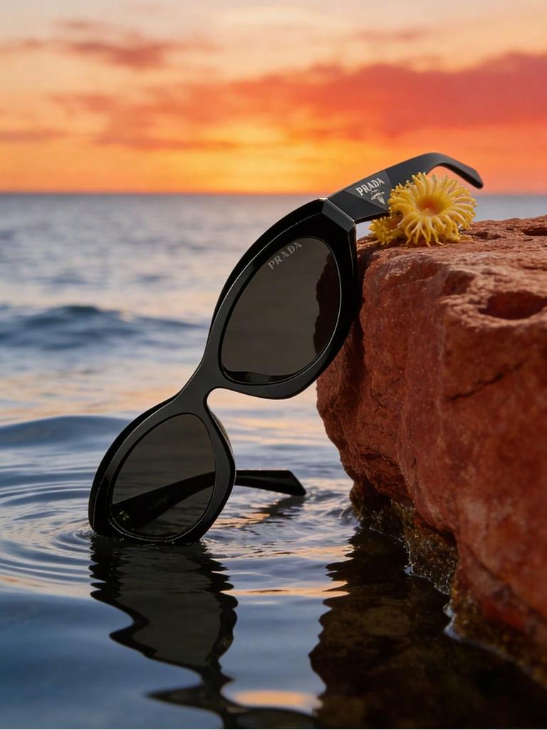 Prada PR26ZS Black Cat-Eye Sunglasses