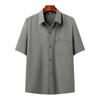 Pants Summer Leisure All Match Middle Aged Old Dad Men Fashion Trend Grandpa Loose Lapel Half Sleeve Shirt Set