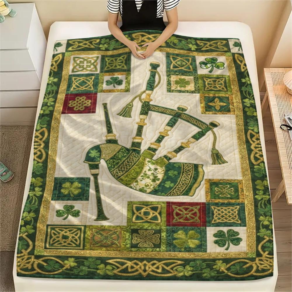

1Pc St.Patrick s Day Print Flannel Blanket, High quality Comfortable for All Seasons, Home Decor, Warmth and Comfort, Perfect for Christmas Gifts W73 80cm x 120cm