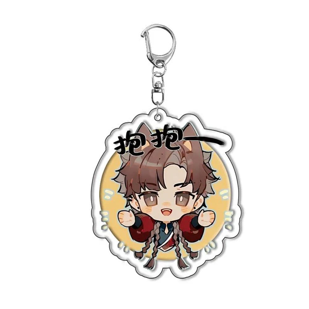 6CM Key Ring Figure Game Ashes Of The Kingdom Anime Acrylic KeyChain With Lu Su Liu Bian Sun Ce Desktop Display Decoration Gift