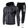 2023 Men's Trendy Zipper Hoodie Tracksuit Set - Autumn/Winter Casual Print
