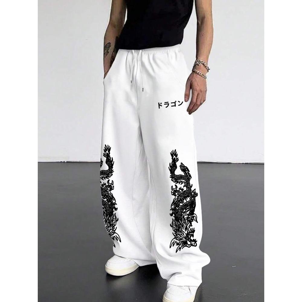Cool Gothic Men's Casual Jogging Pants, Straight Leg Pants, Campus Autumn New Product Series
