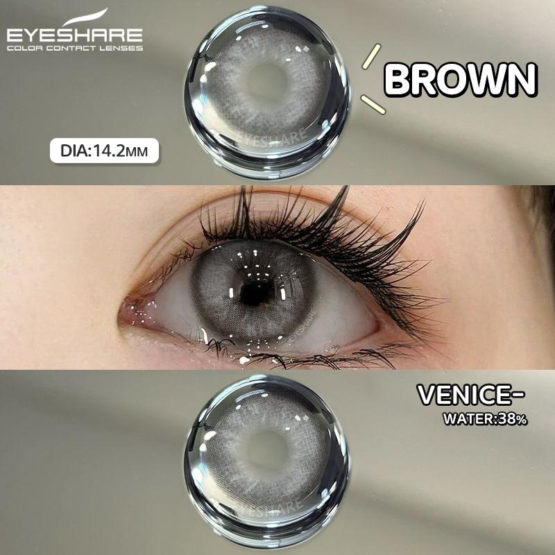 Eyeshare 1 Paar graue Farbige Kontaktlinsen natürliche Braune Linsen Puppenauge Blaue Kontakte Jährliche Schöne Make-up Augen Kontaktlinsen