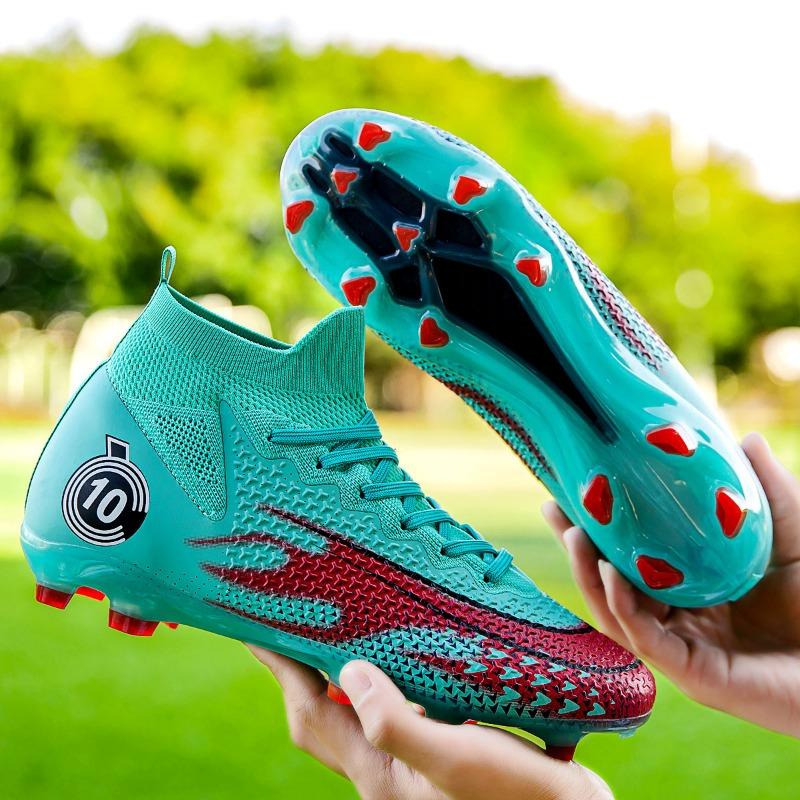 Unisex Fashion Outdoor High-Top Sport Fußballschuhe Leder Fußballschuhe für Kinder