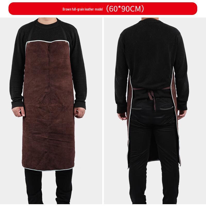 Yuzhuxun Brown Cowhide Work Apron