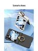 GKK Samsung Z Flip5 Full Coverage Frosted Case with Finger Ring Buckle & Small Folding Hinge.