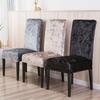 1/2/4/6 Pieces Velvet Shiny Fabric Cheap Chair Covers Universal Size Stretch Chair Covers Seat Case Slipcovers For Dining Room