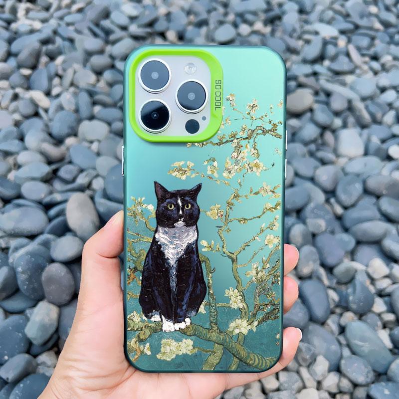 

Клод Моне Смешная Кошка Искусство Чехол Для Телефона Для iPhone 11 12 13 Pro Max 13 Mini 14 15 Pro Max Plus Чехол Ударопрочный Матовый Лазерный Coque iphone 13 mini