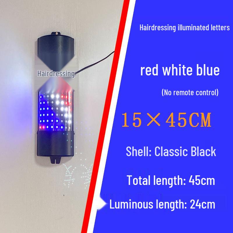 Wall-Mounted Waterproof LED Rotating Barber Shop Light Box