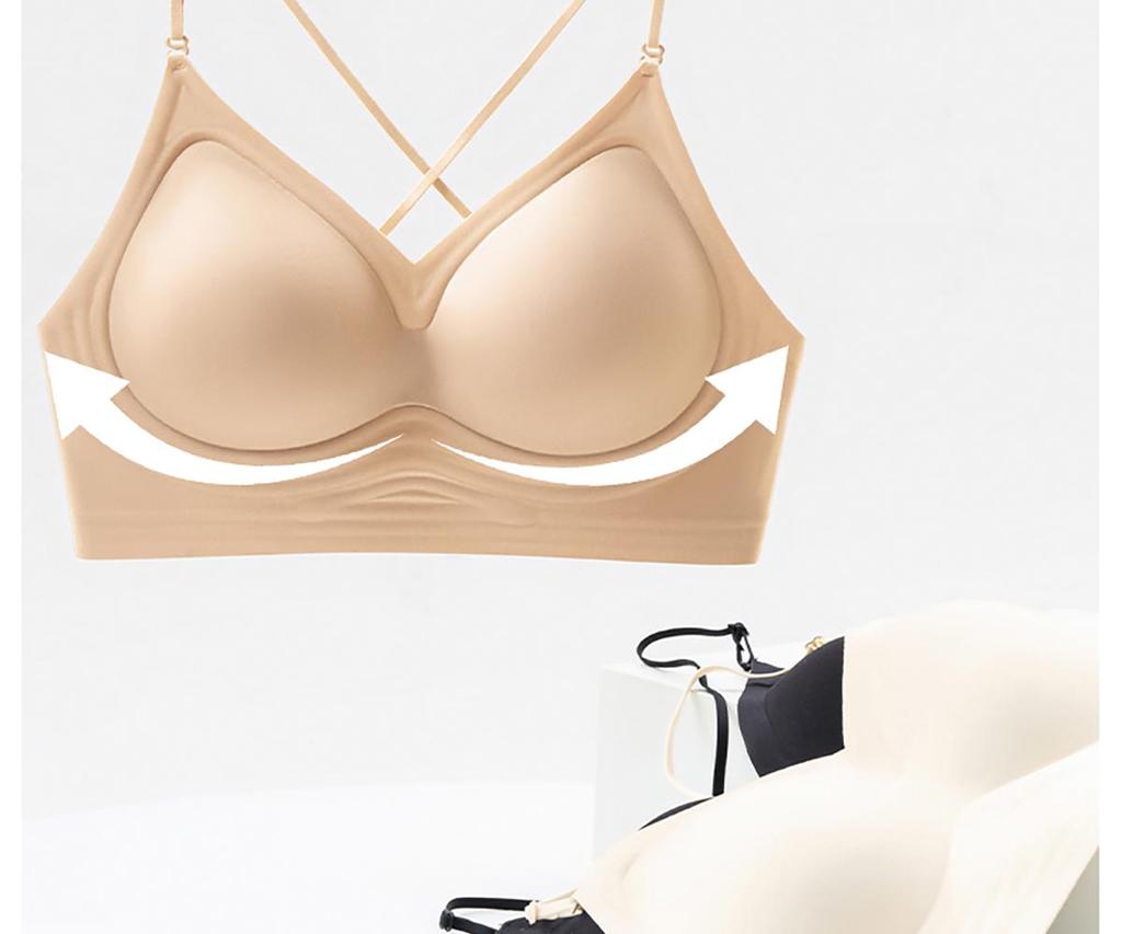 Seamless Backless U-Shaped Push-Up Bra with Thin Straps for Summer