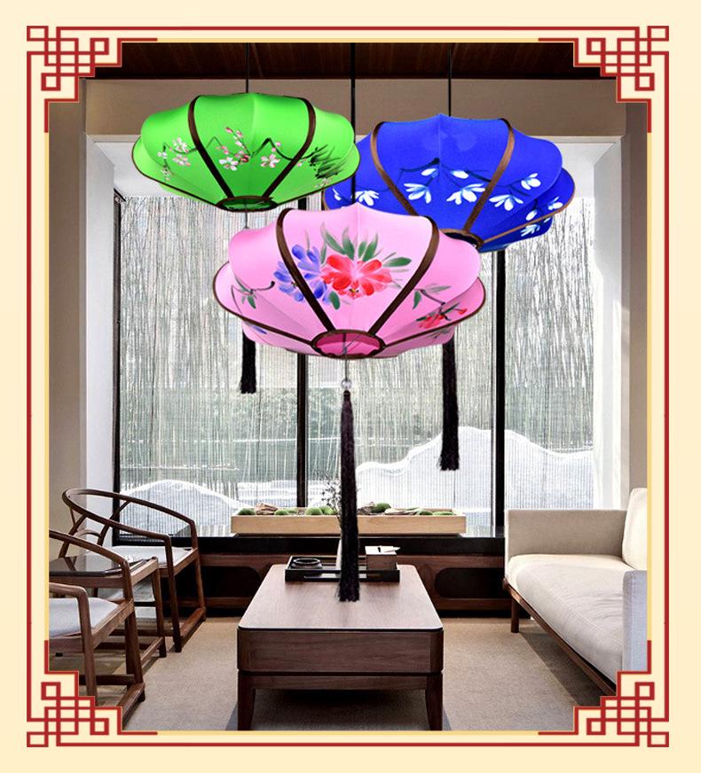 Chinese Style Outdoor Waterproof Colorful Round Lanterns for Scenic Spots and Restaurants