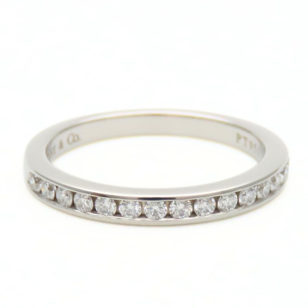 Used TIFFANY&Co. Ring Half eternity Half circle EU#49 Pt950Platinum/diamond 3.49g Platinum jewelry