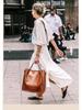 Genuine Leather Large Capacity Handbag for Oily Skin - Fashionable Crossbody and Shoulder Bucket Bag