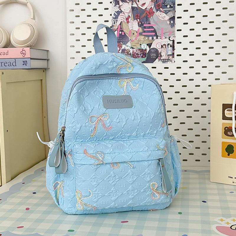 Schoolbag High-value embroidery design schoolbag Japanese versatile girl schoolbag Large capacity junior high school student backpack female