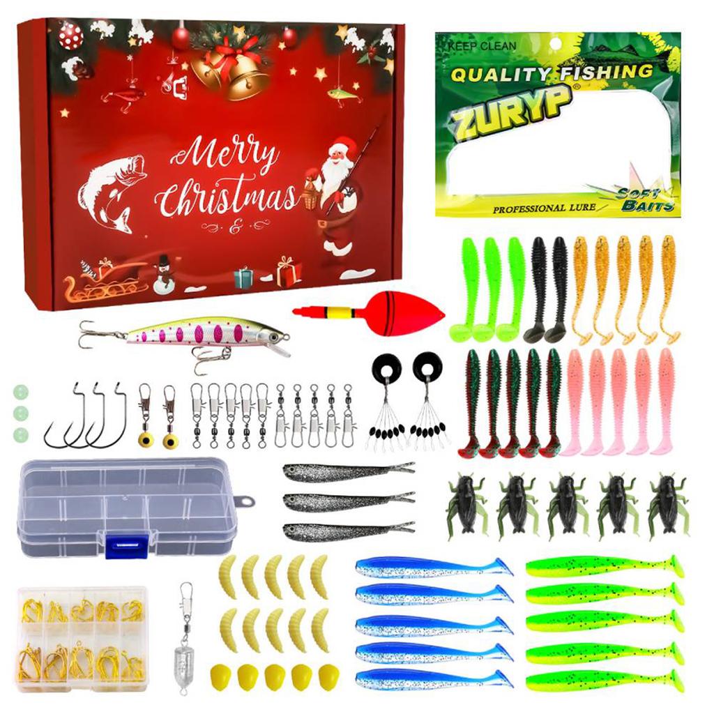 Fishing Lures Kit Soft and Hard Bait Set  for Adult Men