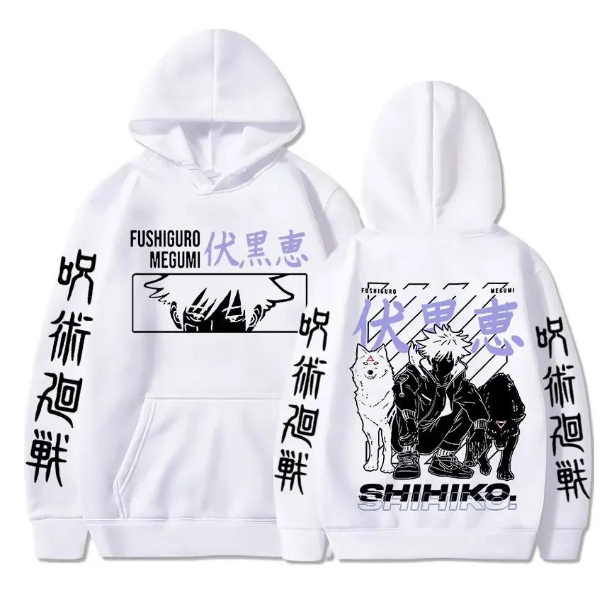 Japanese Anime Jujutsu Kaisen Hoodies Yuji Itadori Cartoon Sweatshirts Kawaii Fushiguro Megumi Graphic Streetwear Men's Hoodies