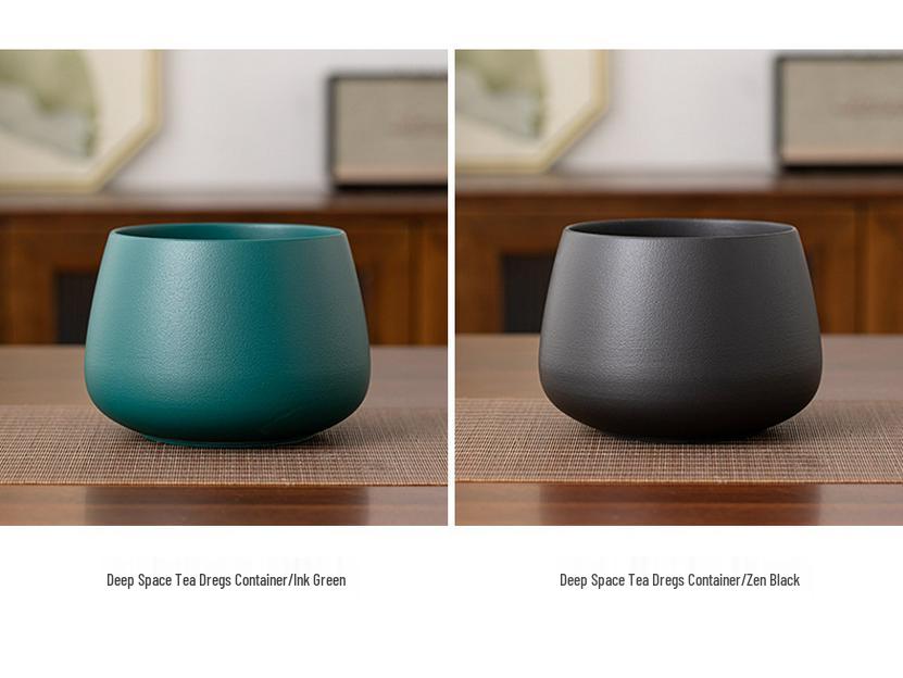 Jian Shui Ceramic Tea Waste Bowl & Brush Set