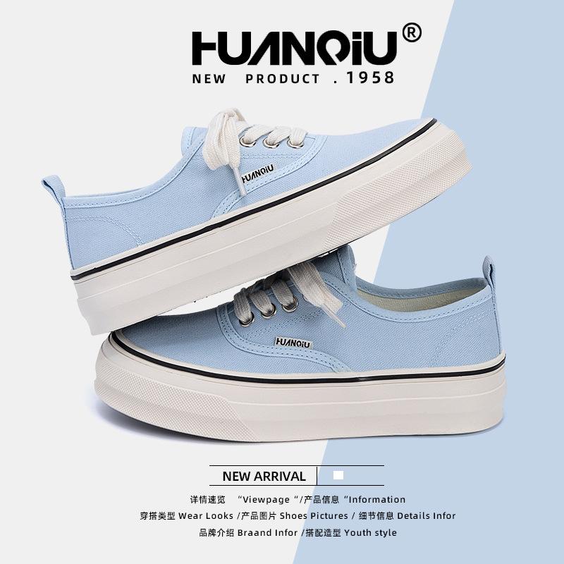 Global New Trendy Blue Canvas Shoes for Women ZHQ-XA398 Summer Popular Thin Platform Casual Board Shoes for Women