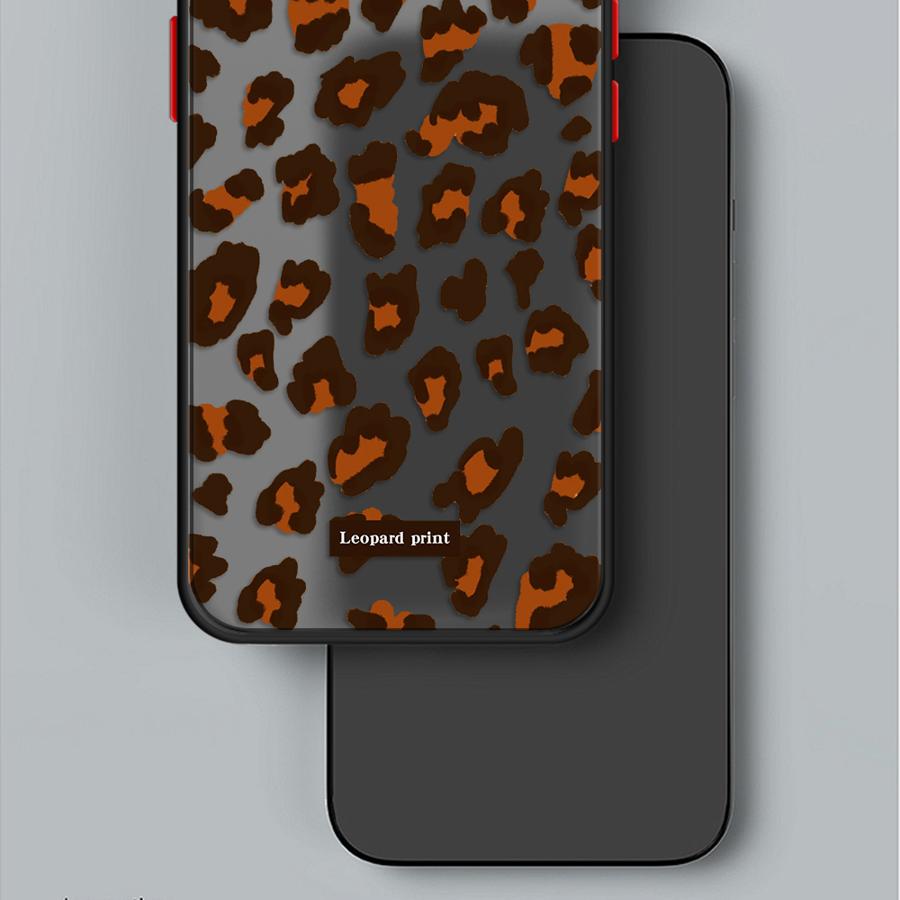 Leopard Print Phone Case for iPhone 16 11Pro 13 Mini 7 8 Plus XS Max SE XR 14 Pro 15Pro 12 Matte Cover