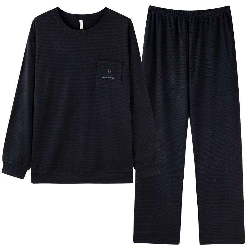 Pajamas Men'S Autumn And Winter Island Fleece Thickened Fleece Long Sleeve Coral Fleece Large Size Loungewear Spring And Autumn Thin Fleece Suit