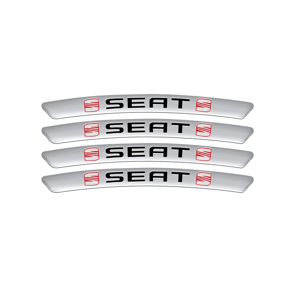 Auto Felgen Aluminium Logo Aufkleber Radnaben Aufkleber Für Seat Cupra Ateca Leon Mk2 6f FR Mk3 5f 1p Ibiza Cordoba Toledo E-Racer