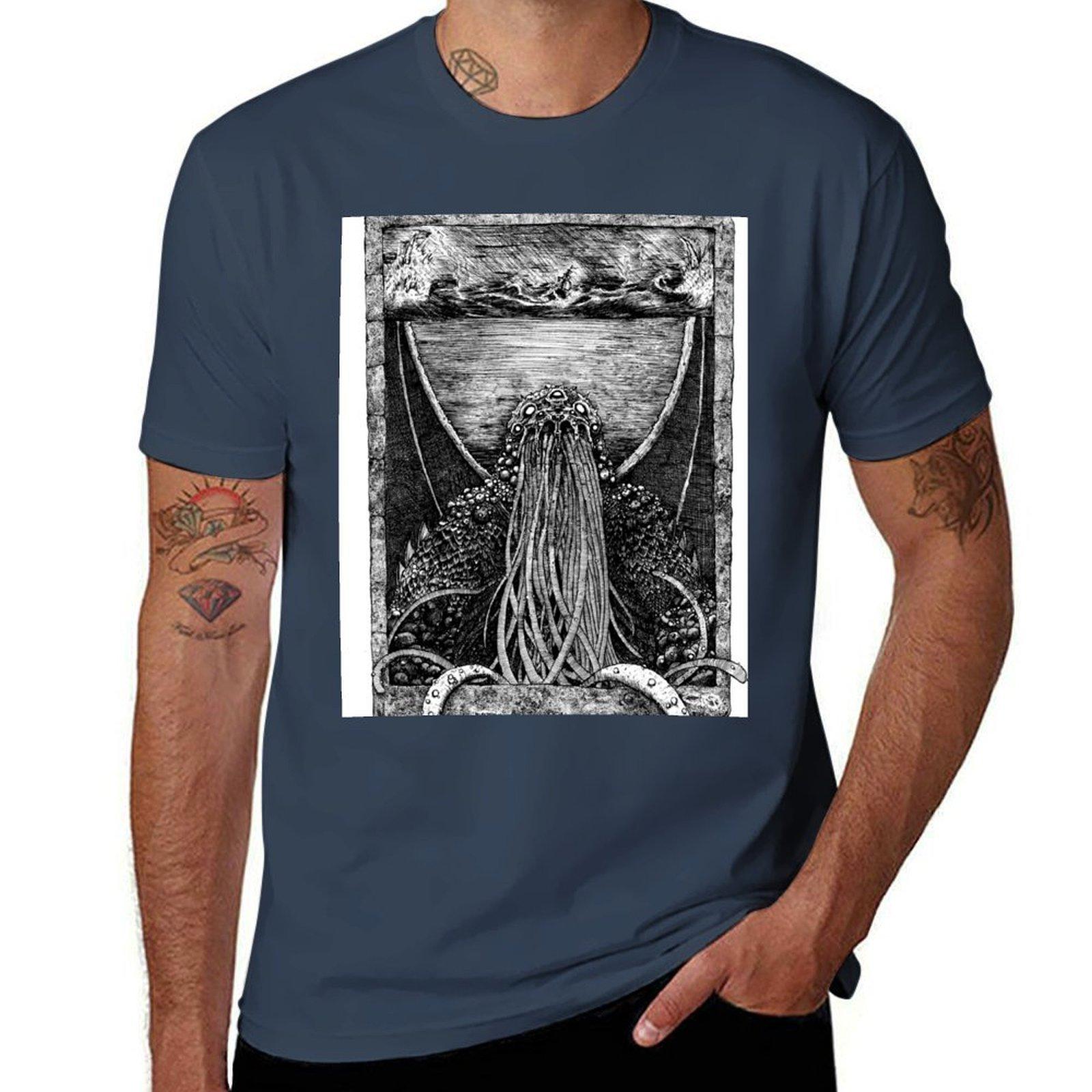 Cthulhu Tshirt Breathable Workout Short Sleeve Top S