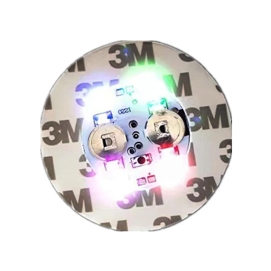 1-40PCS Battery Powered LED Coaster 3 Modes with Wine Glass Mat Cup Pad Sticker Bottle Drinking Club Bar Party Decor Night Light