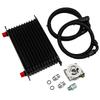 Universal 13 Rows Oil Cooler Kit AN10 Transmission Oil Cooler Kit Oil Filter Adapter with Nylon Stainless Steel Braided Hose