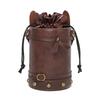 Womens Medieval Vintage Horse Head PU Leather Crossbody Bag Shoulder Bucket Bag Drawstring Pouch for Costume Parties