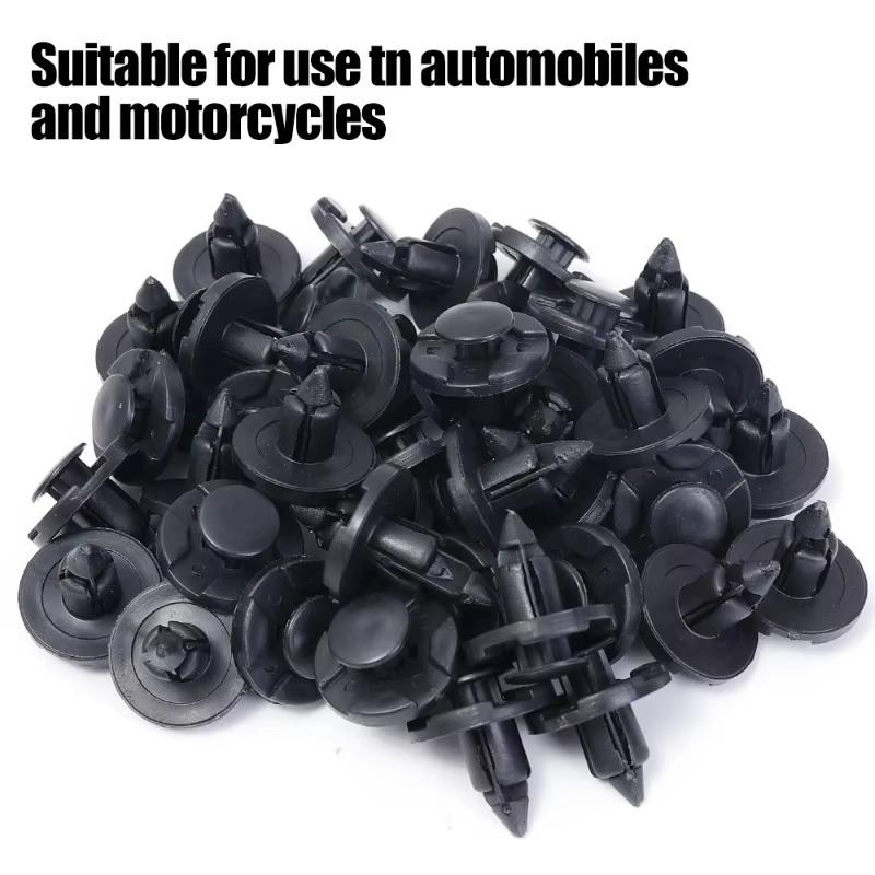 8mm Plastic Rivet Fastener Bumper Clip Auto Retainer Screw Fender for Honda Car Door Front and Rear Bumper Fasteners