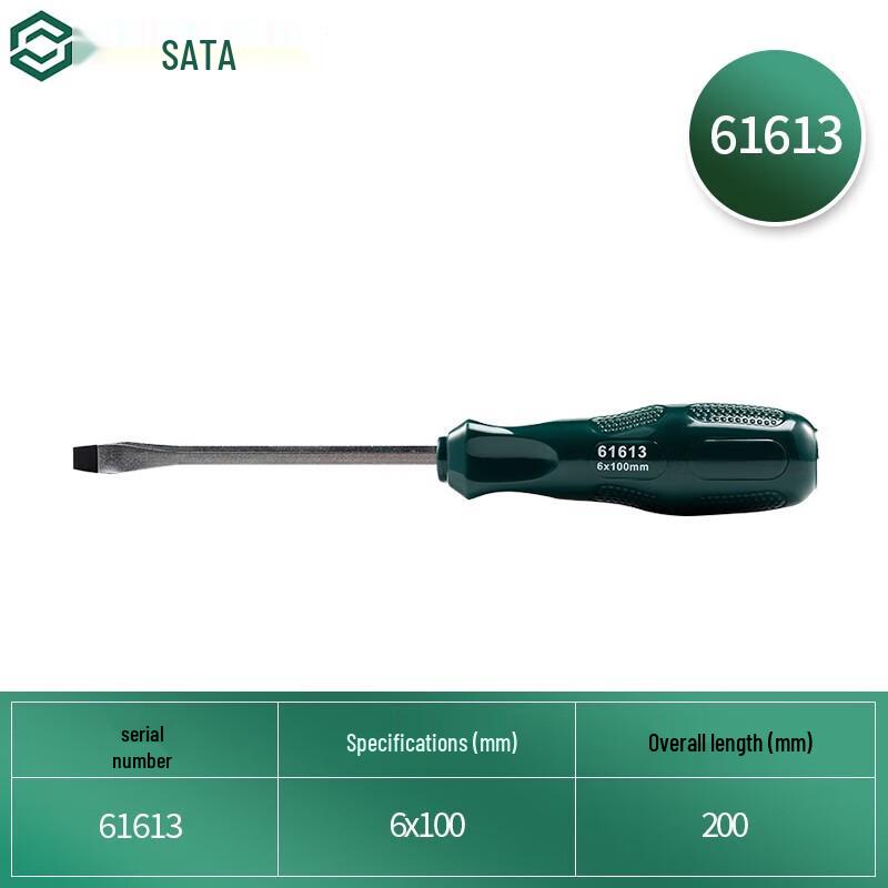 SATA A-Series Slotted Through-Tang Screwdriver