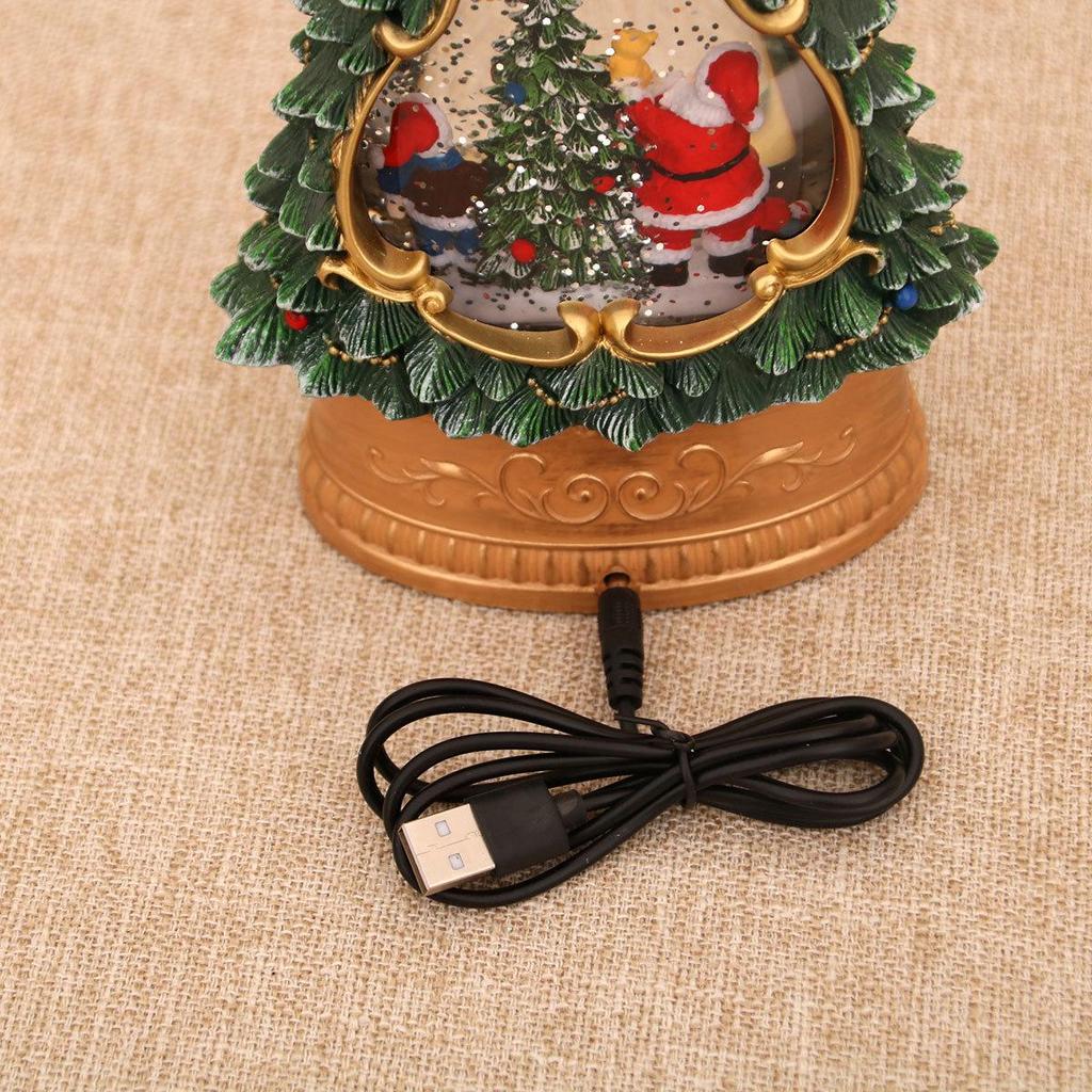 Musical Glowing Christmas Tree Ornaments with Automatic Snowfall - Perfect Gift for Girlfriend or Kids