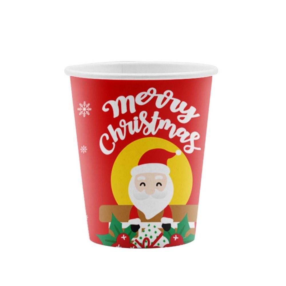 Environmental Christmas Paper Plates Disposable Christmas Paper Cups Christmas Tableware Set  Home