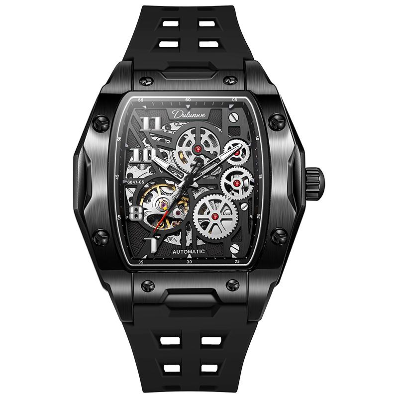 Top Luxury Luminous Skeleton Tourbillon Mechanical Sports Watch Men's Waterproof Automatic Wristwatch Steel Case Relogio