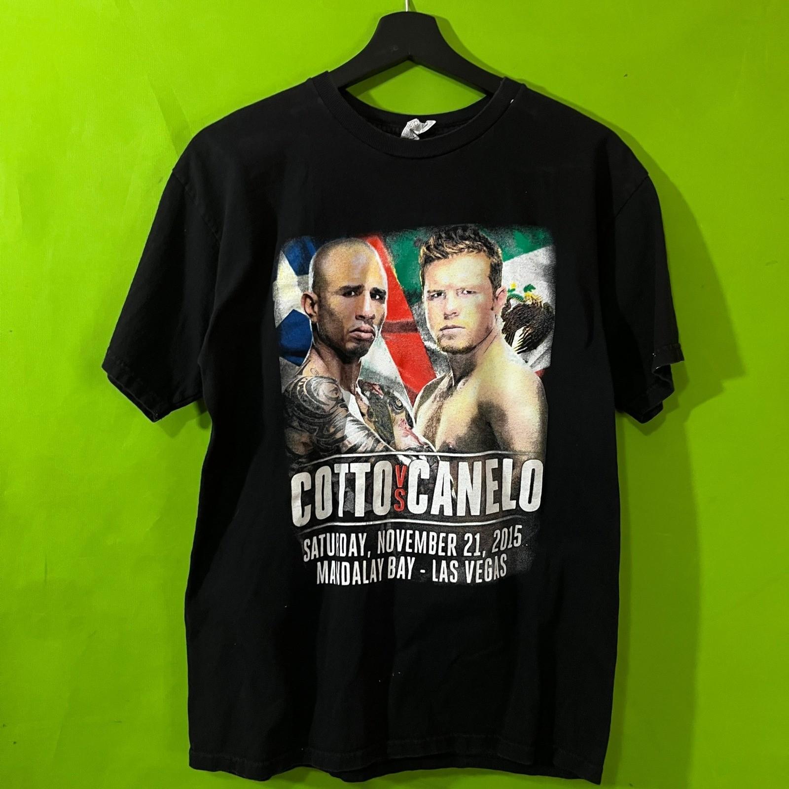 Cotto vs Canelo 2015 Boxing T Shirt Mens Medium Black Mandalay Bay Las Vegas Unisex T-Shirt XXXL