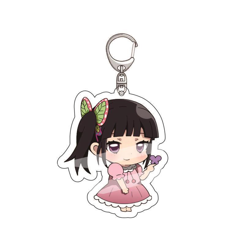 Anime Demon Slayer Acrylic Keychain Tanjiro Kamado Nezuko Zenitsu Inosuke Hashira Pendant Cosplay Perfect Gift for Fans Collection