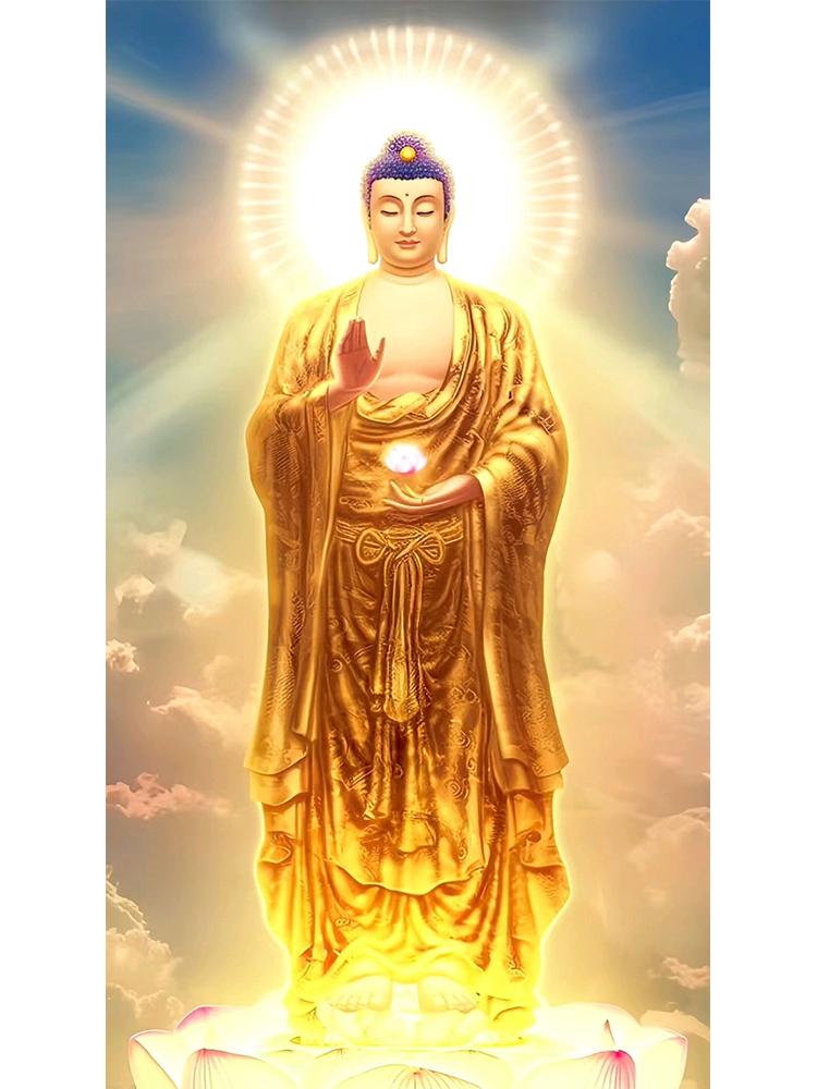 5D DIY Malowanie Diamentowe Religia Budda Lotos Rękodzieło Pełna Mozaika Diamentowa Biżuteria Haft Krzyżykowy Dekoracja Domu Prezenty