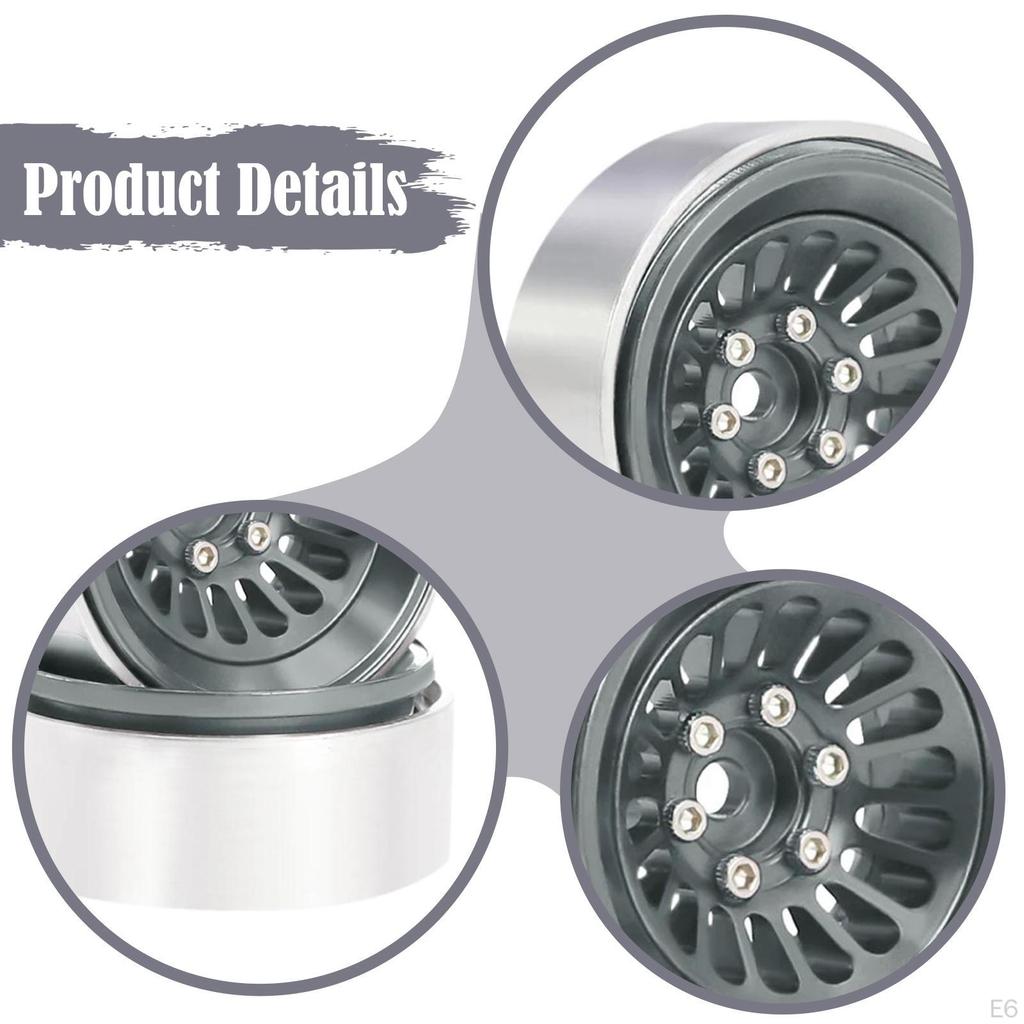 4 1.3 Inch Rims Replacing The Original High Performance Tires And Wheels for SCX24 1/18 1/24 RC