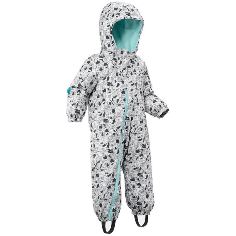 

DECATHLON One-piece Hooded Simple Children s Ski Suit Children s Model 82/88 серый