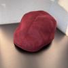 New Suede Visor Women'S Cap British Style Newsboy Cap Winter Hats For Women Men Vintage Simple Visor Hat Solid Color Painter Cap