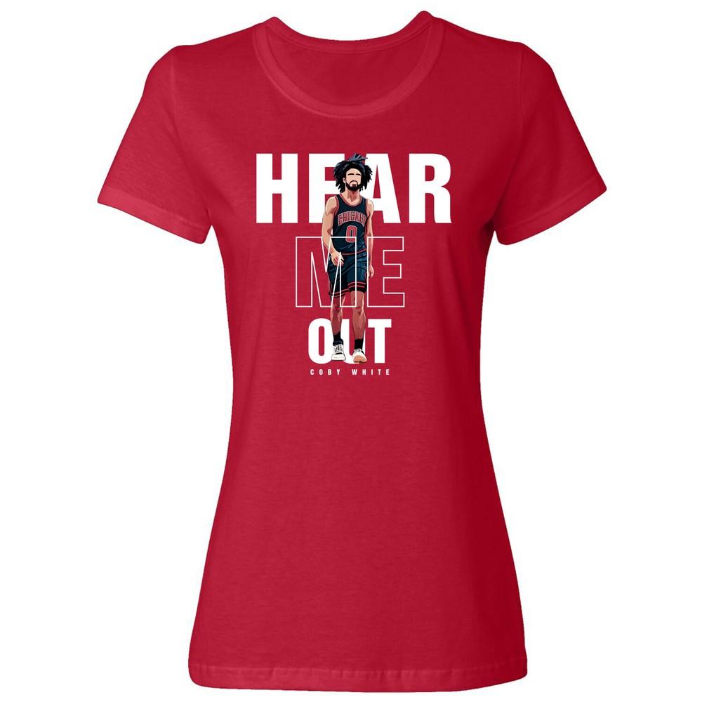 White - Hear Me Out - Basketball Tee - Chicago Fans Ladies  Crewneck T-Shirt Unisex T-Shirt S