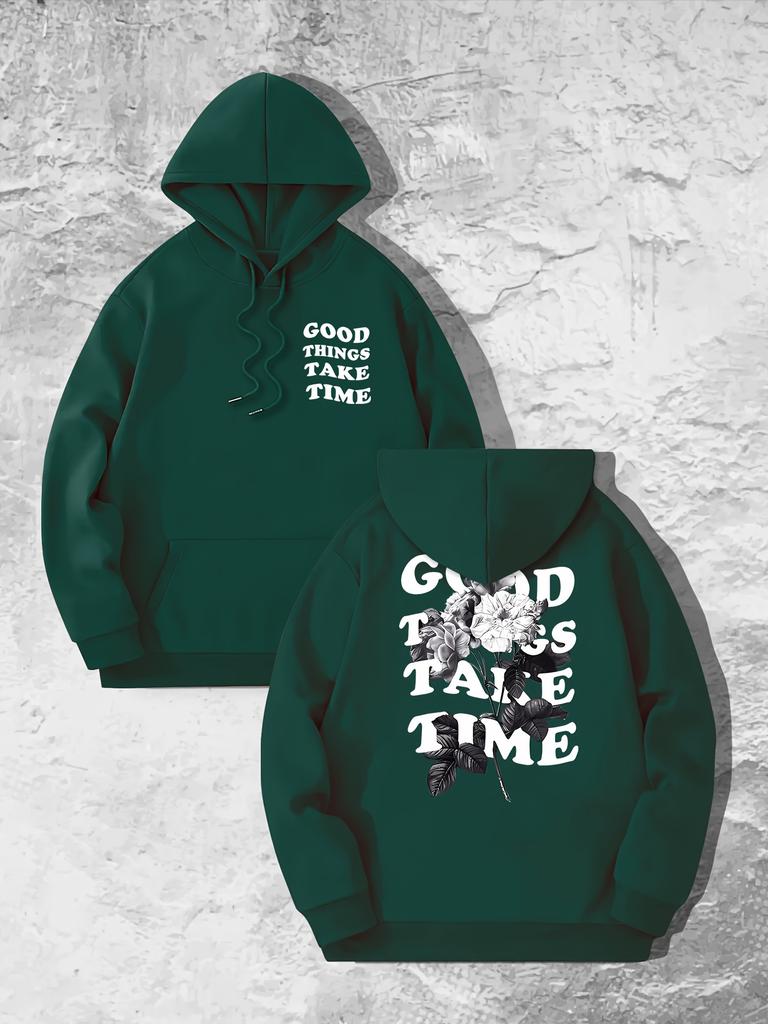 Men's Hooded Printed Sweatshirt, New Autumn-winter Style Long-sleeved Casual American Streetwear Outdoor Sport Comfortable