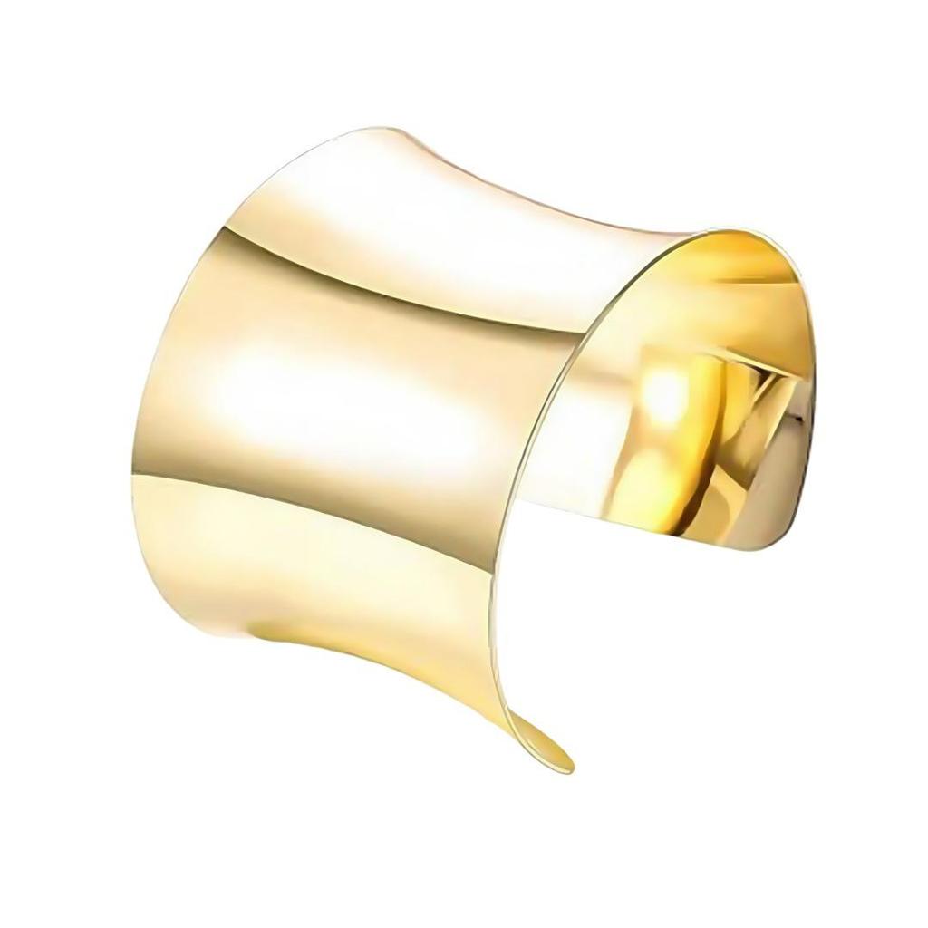 Bracciale Bangle Semicircolare Vuoto a Forma di C alla Moda – Stile Europeo e Americano
