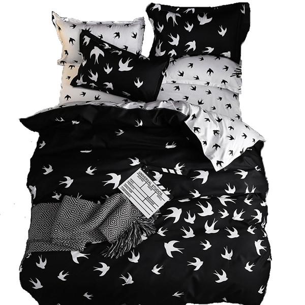 Bedding Set 3PCS Duvet Cover & Pillowcase Set Ultra Soft Microfiber Fabric Single Twin Double Full Queen King Bedding Set (Quilt Cover+2 Pillowcases)