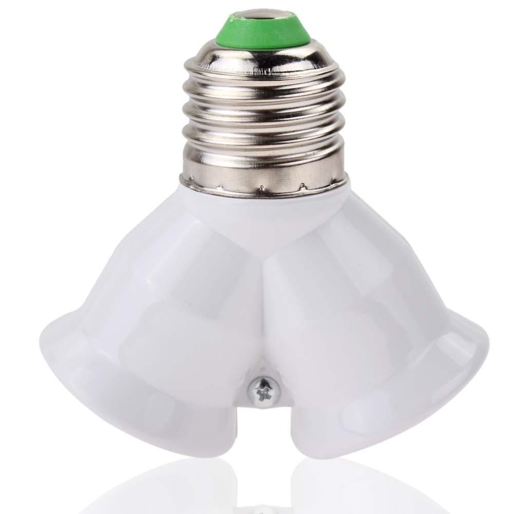 1PC Screw E27 LED Base Light Lamp Bulb Socket E27 To 2-E27 Splitter Adapter